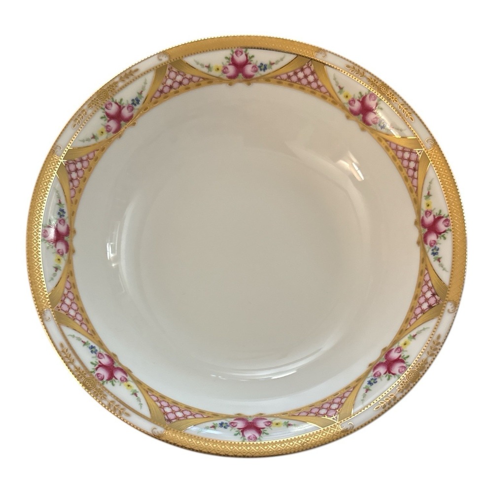 ROYAL SCOTLAND 9" Pink Rose Gold Trim Fine Bone China Floral Vintage